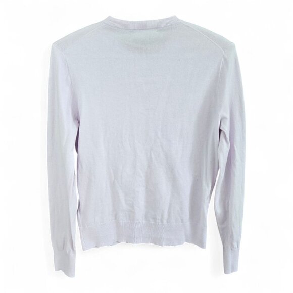 J. Crew Womens Light Purple Button-Up Cardigan Sweater Size M Cotton Crew Neck - Picture 3 of 9